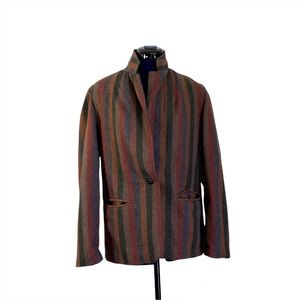 Vintage Coat Tree Colorful Stripe Jacket
